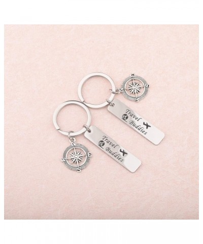 Travel Buddies Compass Keychain Travel Gift for Travel Friends Wanderlust Travel Lovers Travel Buddies Keychain Set $11.43 Ne...