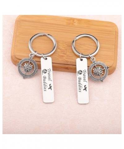 Travel Buddies Compass Keychain Travel Gift for Travel Friends Wanderlust Travel Lovers Travel Buddies Keychain Set $11.43 Ne...