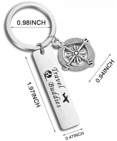 Travel Buddies Compass Keychain Travel Gift for Travel Friends Wanderlust Travel Lovers Travel Buddies Keychain Set $11.43 Ne...