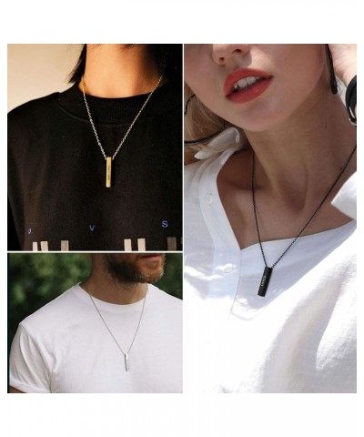 Personalized Urn Necklaces for Ashes Vertical Bar/Moon Cat/Sand Clock/Dog Claw Pendant Stainless Steel/18K Gold Plated/Black ...