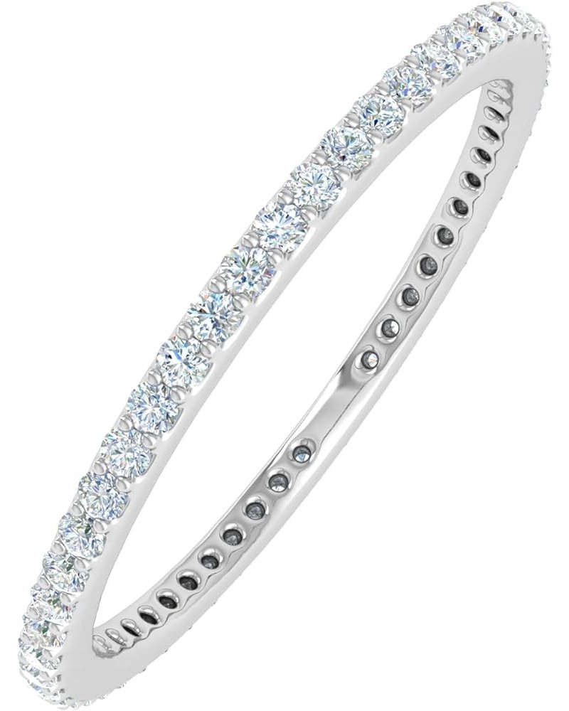 1/3 Carat Diamond Eternity Wedding Band in 10K Gold - IGI Certified White Gold $92.45 Rings