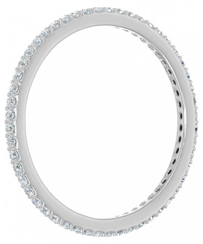 1/3 Carat Diamond Eternity Wedding Band in 10K Gold - IGI Certified White Gold $92.45 Rings