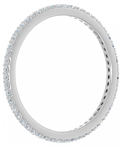 1/3 Carat Diamond Eternity Wedding Band in 10K Gold - IGI Certified White Gold $92.45 Rings