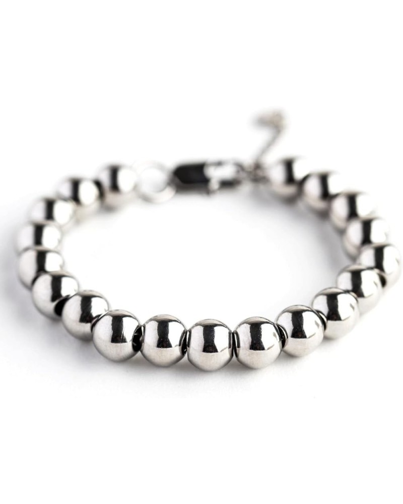 Surgical Stainless Steel Bead Ball Chain Bracelet With Extender 6.5 Inches 10.0mm $18.25 Bracelets