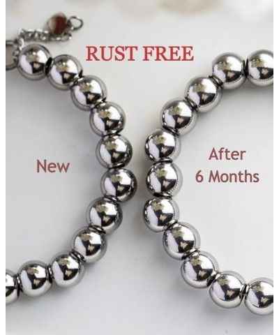 Surgical Stainless Steel Bead Ball Chain Bracelet With Extender 6.5 Inches 10.0mm $18.25 Bracelets