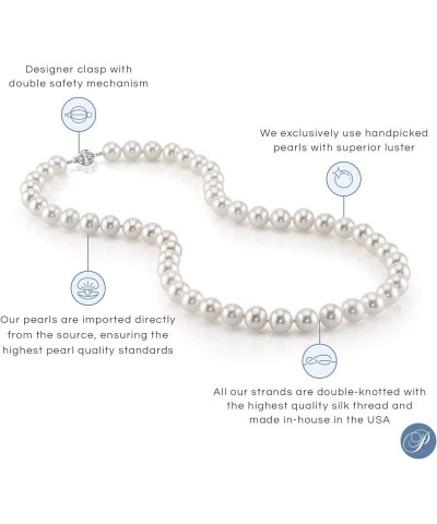 14K Gold AAAA Quality White Freshwater Cultured Pearl Necklace for Women in 20" Matinee Length White Gold 10.0-11.0mm $166.32...