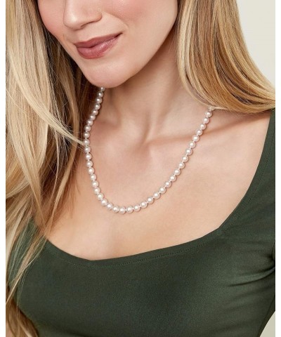 14K Gold AAAA Quality White Freshwater Cultured Pearl Necklace for Women in 20" Matinee Length White Gold 10.0-11.0mm $166.32...