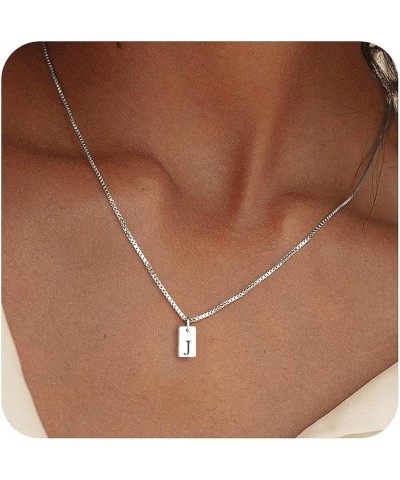 Initial Necklaces for Women 14k Gold/Silver Plated Letter Necklace A-Z Initial Tag Name Pendant Necklaces for Girls Gifts Tre...