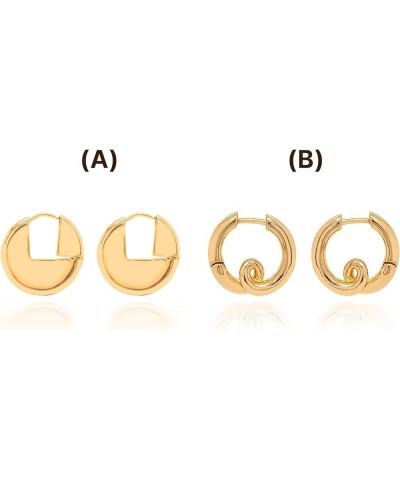 OZEL - Gold Huggie Hoop earrings for Women - 14k Real Gold Plated Small Hoop Earrings for Girls G302969 $11.01 Earrings