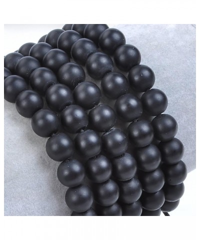 Natural Healing Power Gemstone Crystal Beads Unisex Adjustable Macrame Bracelets Matte Onyx 8mm $14.45 Bracelets