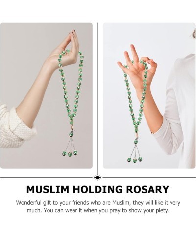 Resin Rosary Tasbih Muslim Bracelets 33 Prayer Beads Necklace Islamic Prayer Bead Meditation Rosary Jewelry Worship Arabic Ac...