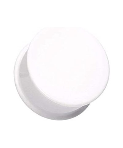 Basic Acrylic Single Flared Ear Gauge Plug 7/8" (22mm), White $9.51 Body Jewelry