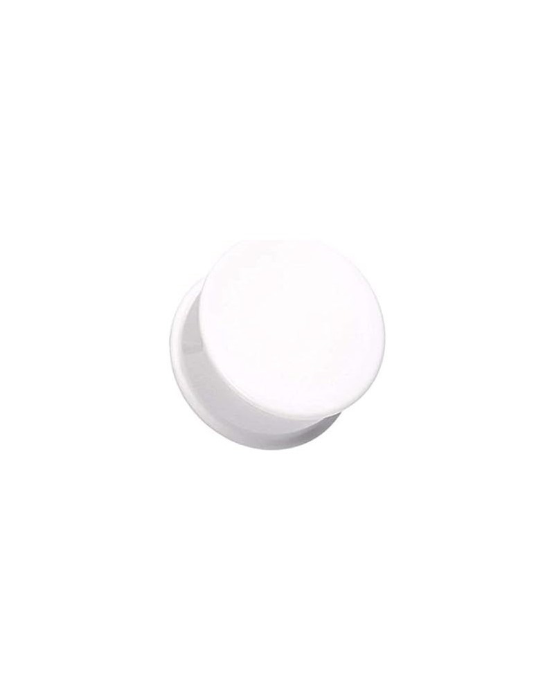 Basic Acrylic Single Flared Ear Gauge Plug 7/8" (22mm), White $9.51 Body Jewelry