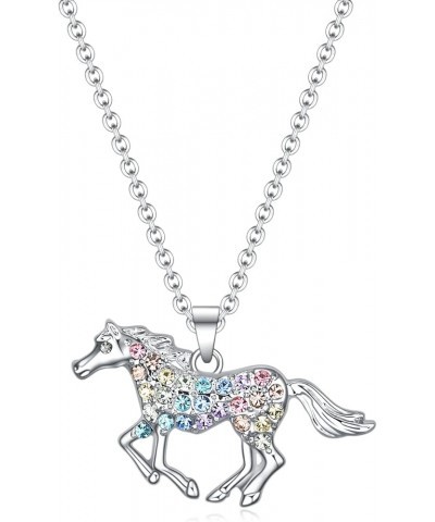 Horse/Wolf/Hummingbird/Fox Necklace for Girls,Fox/Hummingbird/Horse/Wolf Gifts for Girls Women,Rainbow Girls Jewelry Valentin...