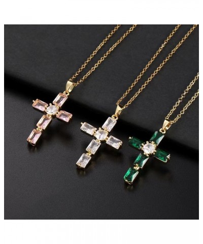 Cross Necklace for Women Gold Chain Necklace for Men Chunky Rhinestone Cross Necklace Layered Cross Pendant Necklaces Birthda...