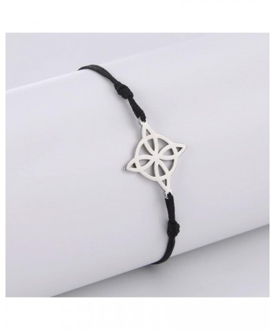 Bracelet For Women Celtic Witch's Knot Magic Layered Bracelet Stainless Steel Charm Mystic Double Rope Bracelets Celtic Jewel...