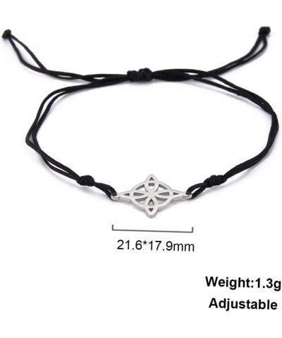 Bracelet For Women Celtic Witch's Knot Magic Layered Bracelet Stainless Steel Charm Mystic Double Rope Bracelets Celtic Jewel...