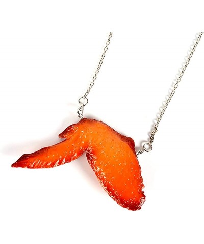 Simulation Fried Chicken Pendant Necklace Lovely Funny handmade Imitation Food Chicken Legs Wings Necklace Keychain Resin Cre...