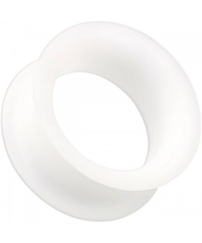 Ultra Thin Flexible Silicone Ear Skin WildKlass Double Flared Tunnel Plug (Sold as Pairs) 0 GA White $8.95 Body Jewelry