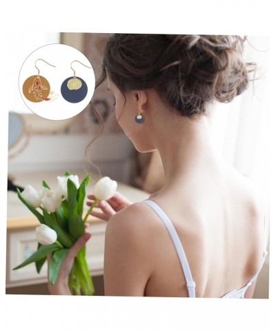 2 Pairs Lotus Leaf Goldfish Earrings Miss Resin Accessories Fashion 4.2x2.5cmx3pcs As Shownx3pcs $8.47 Earrings