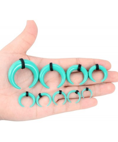 9 Pairs Acrylic Crescent Taper Set Horseshoe Septum Pincher Spiral Ear Stretching Kit Gauges 14G 12G 10G 8G 6G 4G 2G 0G 00G C...