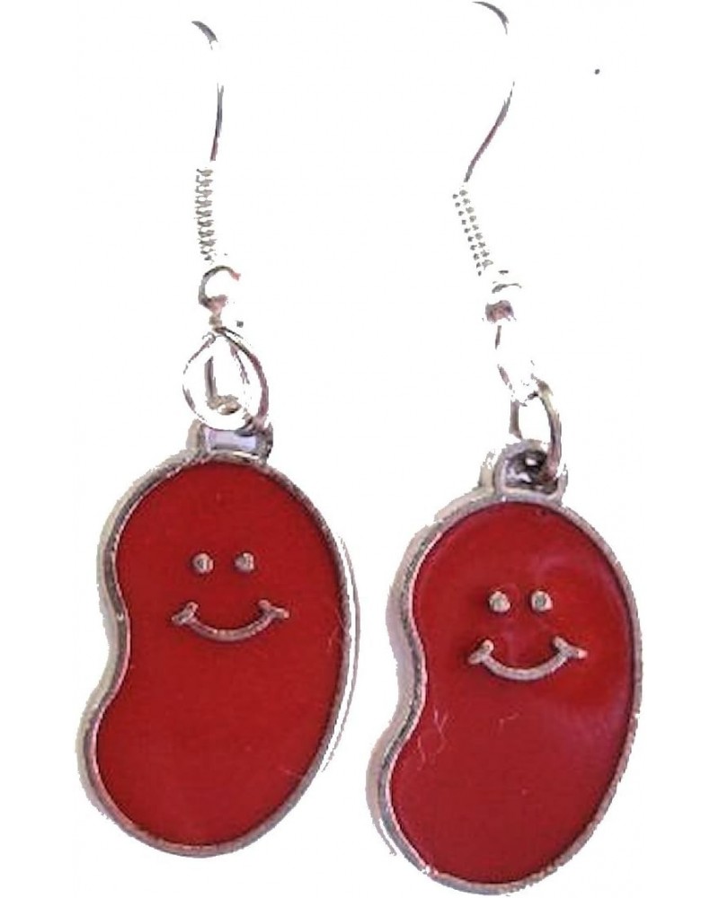 Red Jelly Bean Dangle Earrings Fashion Novelty Jewelry $11.05 Earrings