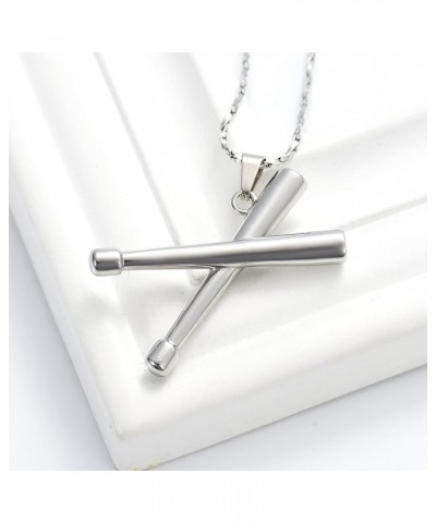 Drum Sticks Cremation Jewelry Ashes Pendant Necklace for Women Men Urn for Human Ashes Rock Music Charm Memorial Keepsake Jew...