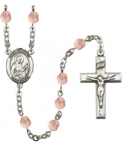 October Birth Month Prayer Bead Rosary with Patron Saint Centerpiece, 19 Inch Saint Camillus of Lellis $58.84 Necklaces