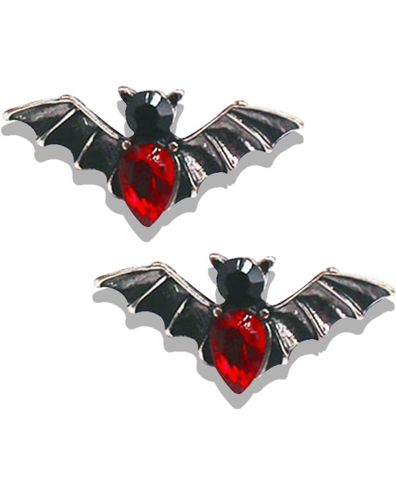 Dark Castle Vampire Bat Earrings Red Water Drop Gem Animal Earring For Cool Men Or Women Teen Girls style-1 $6.50 Earrings