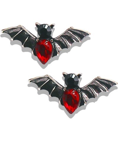 Dark Castle Vampire Bat Earrings Red Water Drop Gem Animal Earring For Cool Men Or Women Teen Girls style-1 $6.50 Earrings