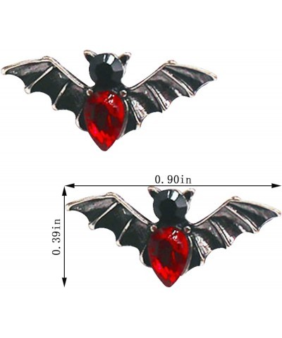 Dark Castle Vampire Bat Earrings Red Water Drop Gem Animal Earring For Cool Men Or Women Teen Girls style-1 $6.50 Earrings