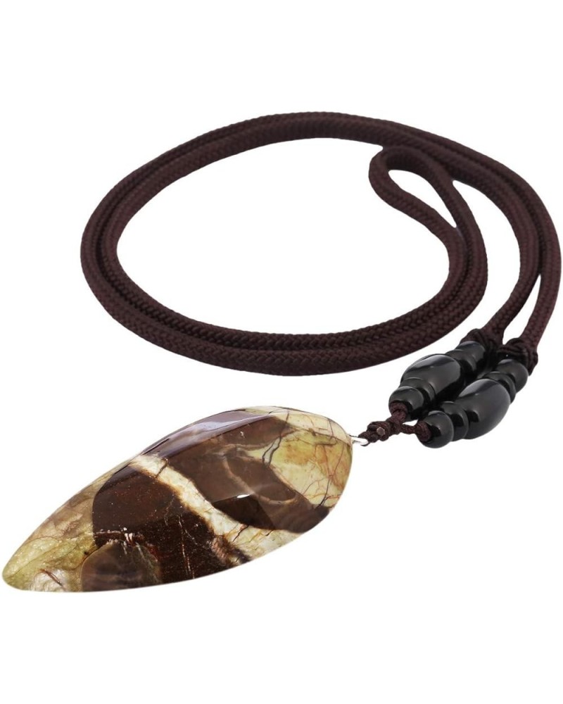 Handmade Stone Pendant Necklace for Women Men, Healing Crystal Necklaces Crazy Lace Agate(Crystal Point),14"-15 $12.41 Necklaces