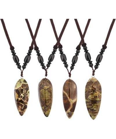 Handmade Stone Pendant Necklace for Women Men, Healing Crystal Necklaces Crazy Lace Agate(Crystal Point),14"-15 $12.41 Necklaces