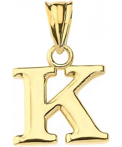 10K Yellow Gold Fine Mini Dangling Initial A-Z Charm 1/2" Pendant - Choice of Initial Letter Letter K Initial Charm $46.74 Ne...