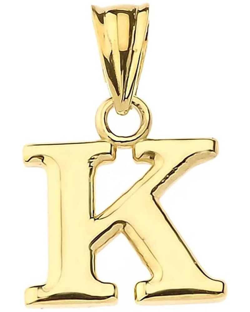 10K Yellow Gold Fine Mini Dangling Initial A-Z Charm 1/2" Pendant - Choice of Initial Letter Letter K Initial Charm $46.74 Ne...