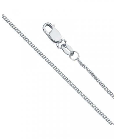 14K Solid Gold Round Diamond Cut Wheat Chains (Select Options) 22 Inches White Gold $97.75 Necklaces