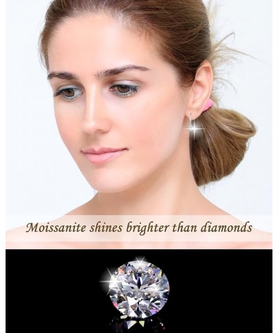 JSELECT Moissanite Simulated Diamond Necklace and Earring Jewelry Sets Silver for Women silver/2ct-necklace/1ct-earrings $43....