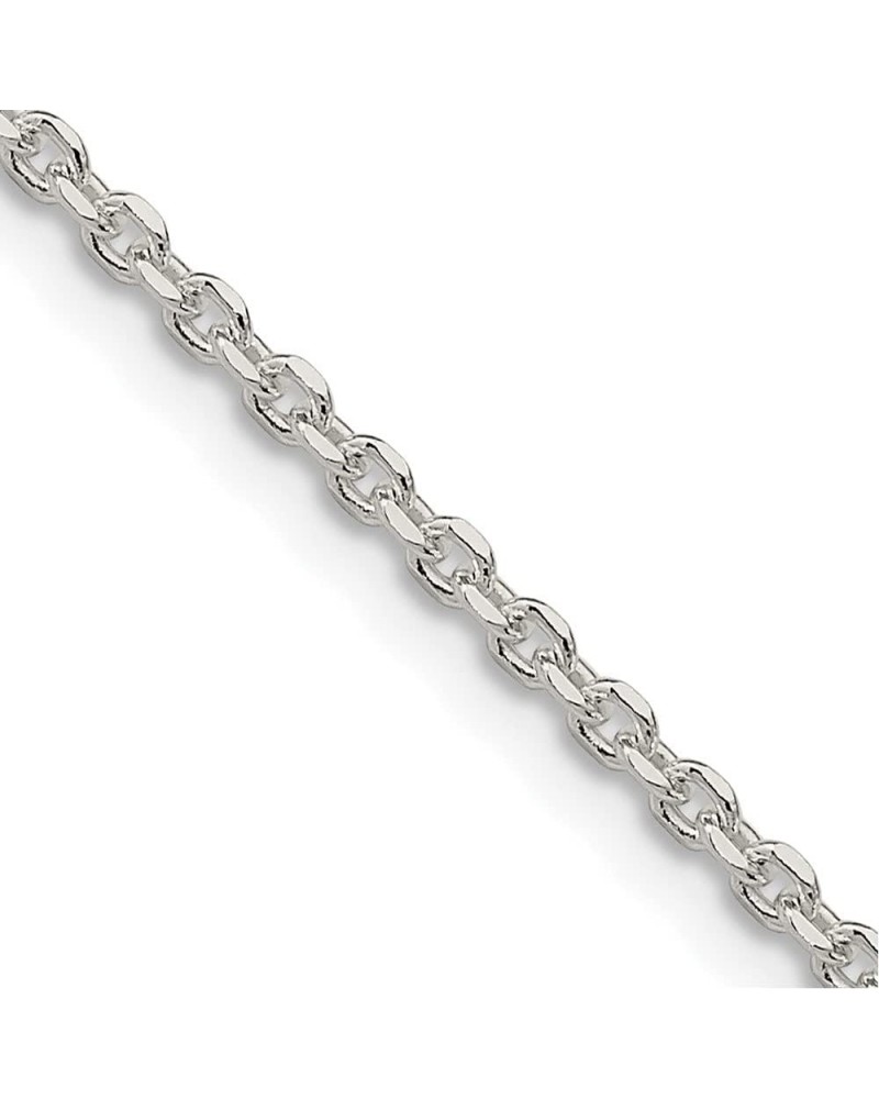 2mm Sterling Silver Solid Diamond Cut Cable Chain Necklace 26.0 Inches $30.79 Necklaces