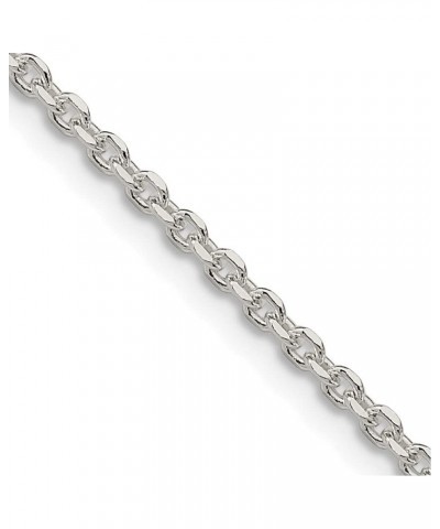 2mm Sterling Silver Solid Diamond Cut Cable Chain Necklace 26.0 Inches $30.79 Necklaces