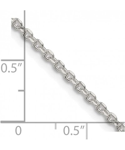 2mm Sterling Silver Solid Diamond Cut Cable Chain Necklace 26.0 Inches $30.79 Necklaces