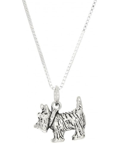 Sterling Silver Three Dimensional Scottie Dog Necklace 30.0 Inches Sterling Silver $20.25 Necklaces