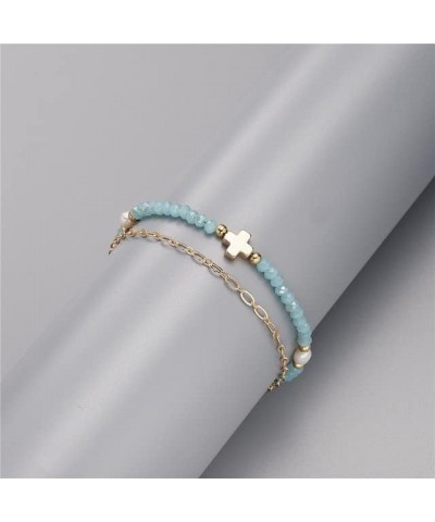 Fashion Luxury Pearl Chain Flower Cross Star Heart Multilayer Beaded Bracelet for Women Charm Party Bangles Jewelry Gift 19 $...