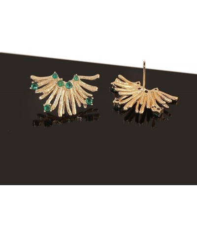 Chunky Gold Statement Earrings Fashion Cubic Zirconia Drop Dangle Earrings for Women Party Prom Jewelry Gold-green $10.44 Ear...