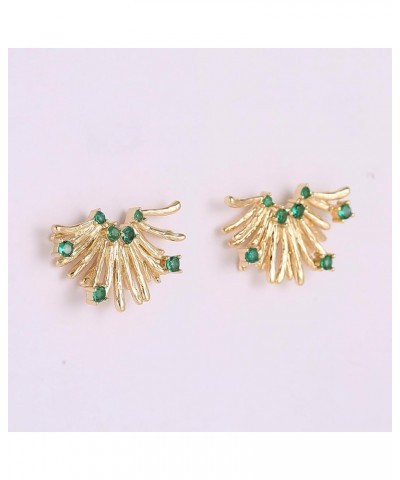 Chunky Gold Statement Earrings Fashion Cubic Zirconia Drop Dangle Earrings for Women Party Prom Jewelry Gold-green $10.44 Ear...