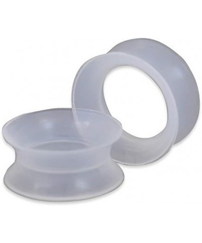 CLEAR Soft Silicone Tunnels Double Sided Flare (1 pair) (B//7/1/12) 1/2" (12mm) $8.40 Body Jewelry