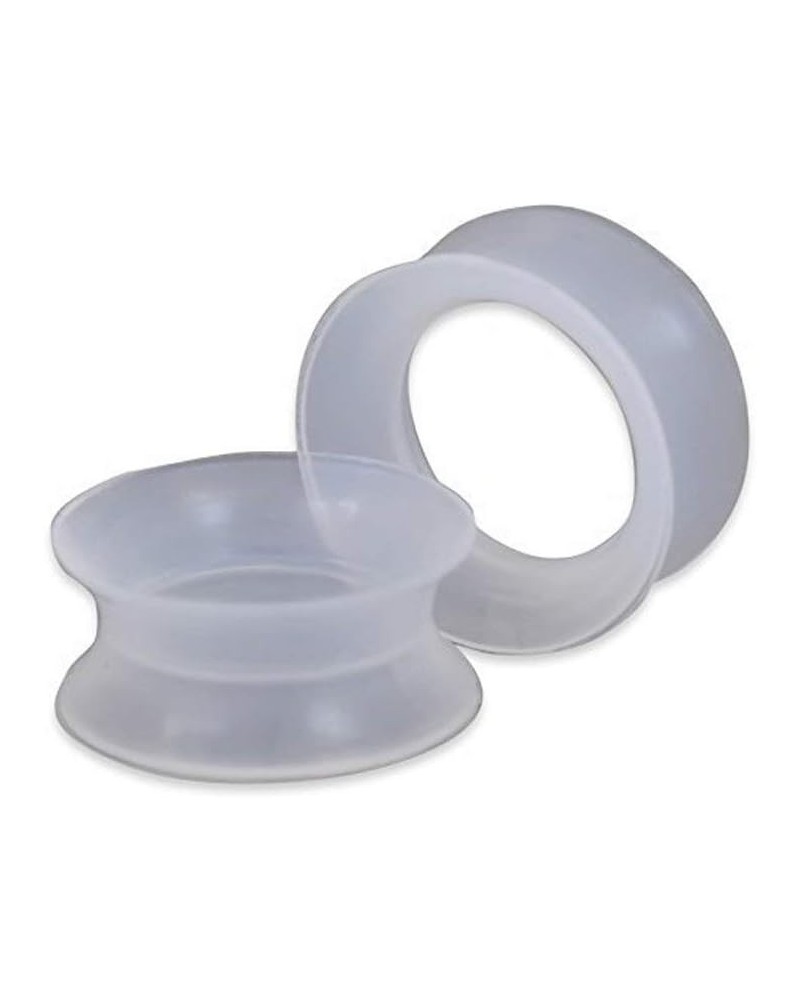 CLEAR Soft Silicone Tunnels Double Sided Flare (1 pair) (B//7/1/12) 1/2" (12mm) $8.40 Body Jewelry