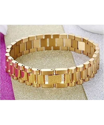 10mm/15mm Heavy Men Women Watchband Chain Bracelets Hiphop 18K Gold Stainless Steel Watch Chain Strap Bracelet Bangle Jewelry...