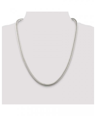 925 Sterling Silver 6mm Round Snake Chain Necklace, Bracelet or Anklet 20.0 Inches $79.56 Necklaces