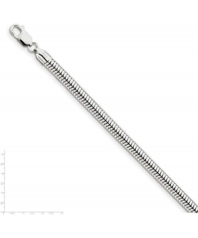 925 Sterling Silver 6mm Round Snake Chain Necklace, Bracelet or Anklet 20.0 Inches $79.56 Necklaces