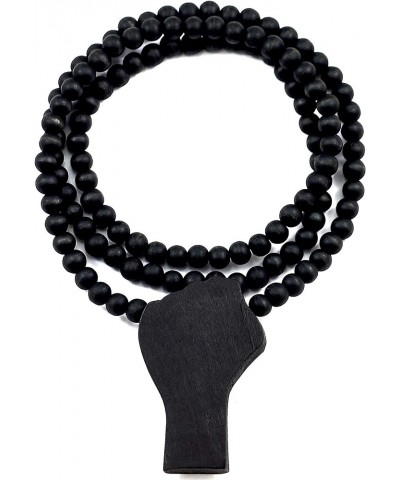 Power Fist All Natural Wood or Metal Pendant Necklace BLACK/ 30 INCH NECKLACE $11.48 Necklaces